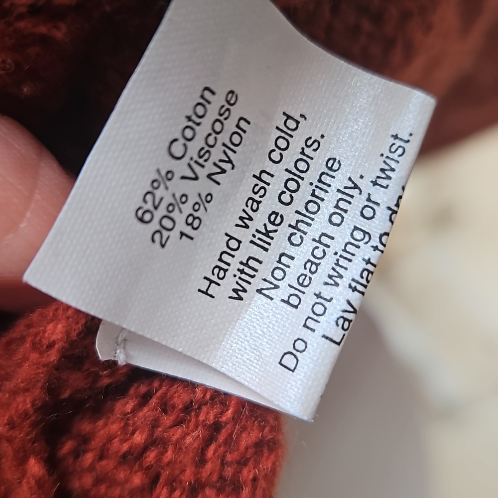 Madewell Knit Rust Colored Long Sleeve Sweater - Picture 5 of 5
